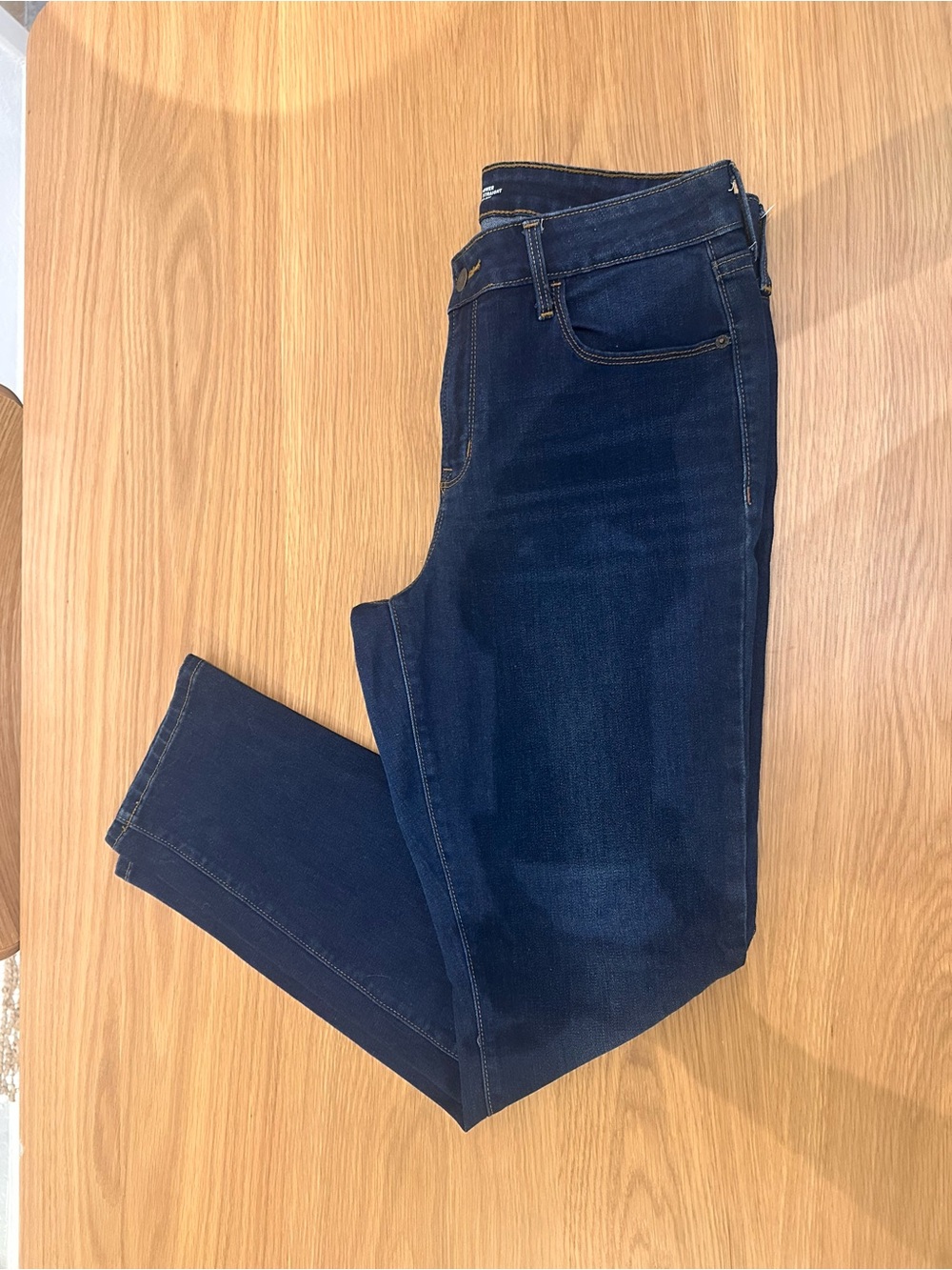 Old Navy Dark Blue Women's Power Slim Straight Mid-Rise Size 10